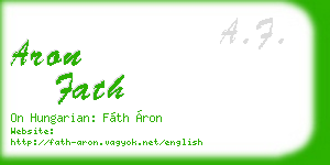 aron fath business card